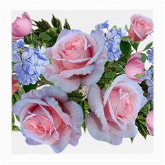 Roses Plumbago Flowers Fragrant Medium Glasses Cloth by Pakrebo