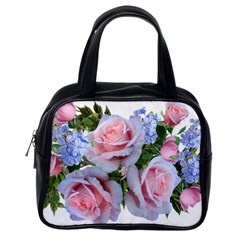 Roses Plumbago Flowers Fragrant Classic Handbag (one Side) by Pakrebo