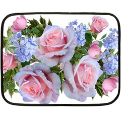 Roses Plumbago Flowers Fragrant Double Sided Fleece Blanket (mini)  by Pakrebo