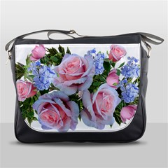 Roses Plumbago Flowers Fragrant Messenger Bag by Pakrebo