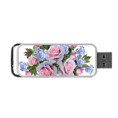 Roses Plumbago Flowers Fragrant Portable Usb Flash (two Sides) by Pakrebo