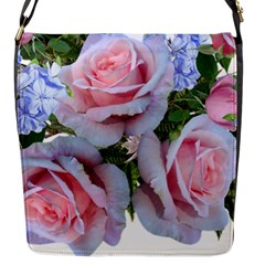 Roses Plumbago Flowers Fragrant Flap Closure Messenger Bag (s) by Pakrebo