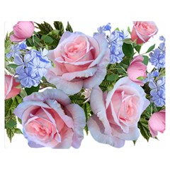 Roses Plumbago Flowers Fragrant Double Sided Flano Blanket (medium)  by Pakrebo