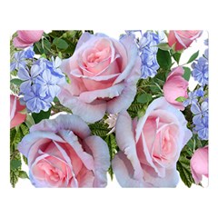 Roses Plumbago Flowers Fragrant Double Sided Flano Blanket (large)  by Pakrebo