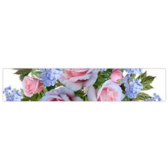 Roses Plumbago Flowers Fragrant Small Flano Scarf by Pakrebo