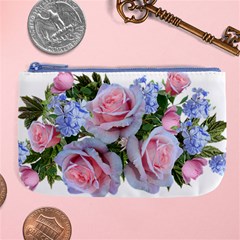 Roses Plumbago Flowers Fragrant Large Coin Purse by Pakrebo