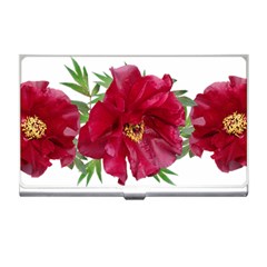 Flowers Red Peony Arrangement Business Card Holder by Pakrebo