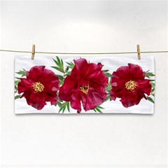 Flowers Red Peony Arrangement Hand Towel by Pakrebo