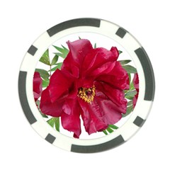 Flowers Red Peony Arrangement Poker Chip Card Guard (10 Pack) by Pakrebo