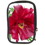 Flowers Red Peony Arrangement Compact Camera Leather Case Front