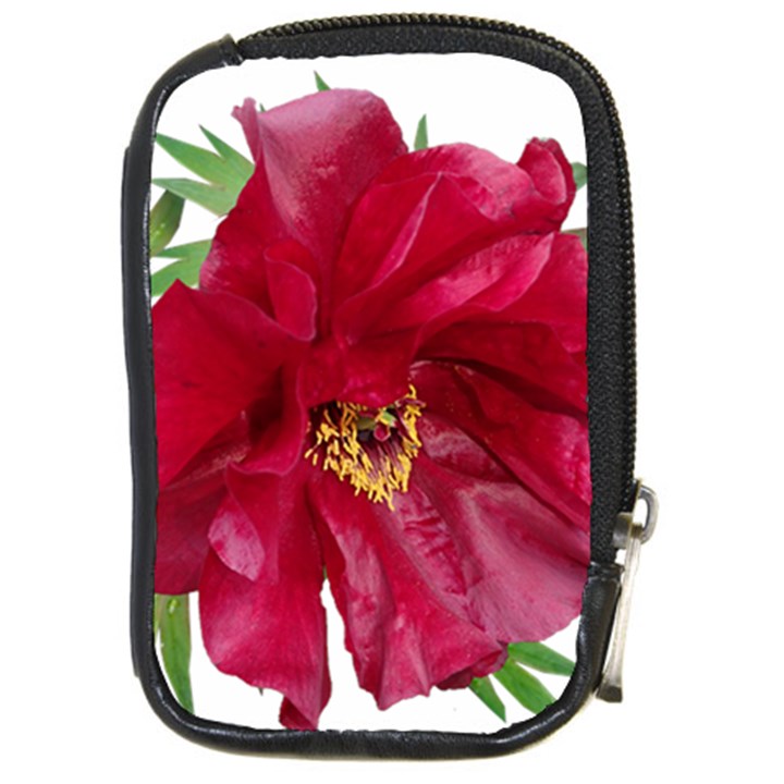 Flowers Red Peony Arrangement Compact Camera Leather Case