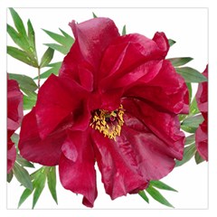 Flowers Red Peony Arrangement Large Satin Scarf (square) by Pakrebo