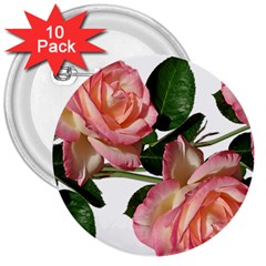 Roses Flowers Perfume Garden 3  Buttons (10 Pack)  by Pakrebo