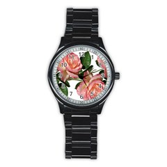 Roses Flowers Perfume Garden Stainless Steel Round Watch