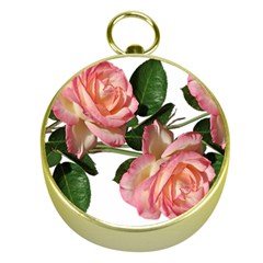 Roses Flowers Perfume Garden Gold Compasses by Pakrebo