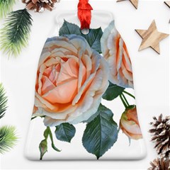 Roses Flowers Buds Ragrance Bell Ornament (two Sides) by Pakrebo