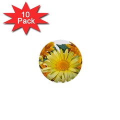 Daisies Flowers Yellow Arrangement 1  Mini Buttons (10 Pack)  by Pakrebo