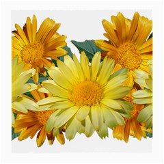 Daisies Flowers Yellow Arrangement Medium Glasses Cloth by Pakrebo