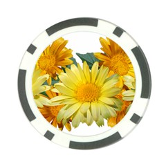 Daisies Flowers Yellow Arrangement Poker Chip Card Guard by Pakrebo