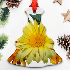 Daisies Flowers Yellow Arrangement Christmas Tree Ornament (two Sides) by Pakrebo