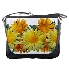 Daisies Flowers Yellow Arrangement Messenger Bag by Pakrebo