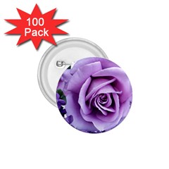 Roses Violets Flowers Arrangement 1 75  Buttons (100 Pack)  by Pakrebo