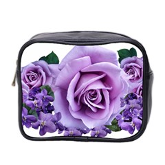 Roses Violets Flowers Arrangement Mini Toiletries Bag (two Sides) by Pakrebo