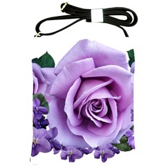 Roses Violets Flowers Arrangement Shoulder Sling Bag by Pakrebo