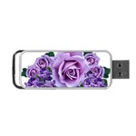 Roses Violets Flowers Arrangement Portable USB Flash (Two Sides) Front