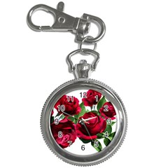 Roses Flowers Red Romantic Garden Key Chain Watches by Pakrebo