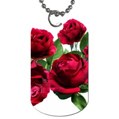 Roses Flowers Red Romantic Garden Dog Tag (one Side) by Pakrebo