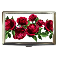 Roses Flowers Red Romantic Garden Cigarette Money Case by Pakrebo