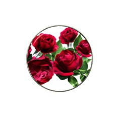 Roses Flowers Red Romantic Garden Hat Clip Ball Marker (4 Pack) by Pakrebo