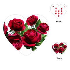 Roses Flowers Red Romantic Garden Playing Cards Single Design (heart) by Pakrebo