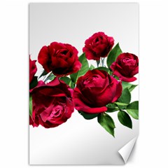 Roses Flowers Red Romantic Garden Canvas 20  X 30 