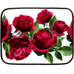 Roses Flowers Red Romantic Garden Fleece Blanket (mini) by Pakrebo