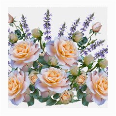 Roses Flowers Salvias Arrangement Medium Glasses Cloth (2 Sides) by Pakrebo