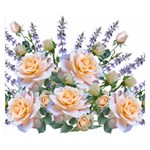 Roses Flowers Salvias Arrangement Double Sided Flano Blanket (Small)  50 x40  Blanket Front