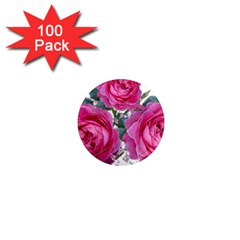 Roses Gypsophila Flowers Fragrant 1  Mini Magnets (100 Pack)  by Pakrebo