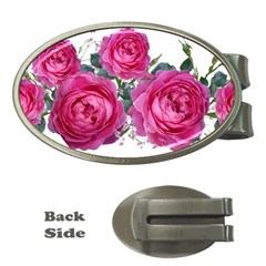 Roses Gypsophila Flowers Fragrant Money Clips (oval)  by Pakrebo