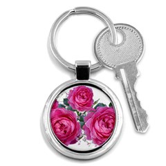 Roses Gypsophila Flowers Fragrant Key Chain (round) by Pakrebo