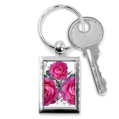 Roses Gypsophila Flowers Fragrant Key Chain (rectangle) by Pakrebo