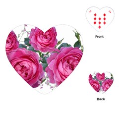 Roses Gypsophila Flowers Fragrant Playing Cards Single Design (heart) by Pakrebo