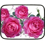 Roses Gypsophila Flowers Fragrant Double Sided Fleece Blanket (Mini)  35 x27  Blanket Front