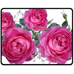 Roses Gypsophila Flowers Fragrant Fleece Blanket (medium)  by Pakrebo