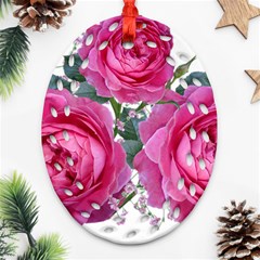 Roses Gypsophila Flowers Fragrant Ornament (oval Filigree)