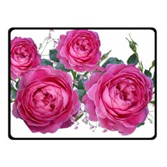 Roses Gypsophila Flowers Fragrant Double Sided Fleece Blanket (small)  by Pakrebo