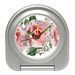 Roses Flowers Wax Flowers Travel Alarm Clock by Pakrebo