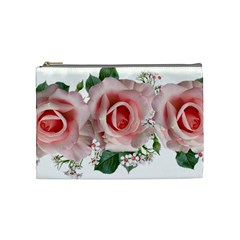 Roses Flowers Wax Flowers Cosmetic Bag (medium) by Pakrebo