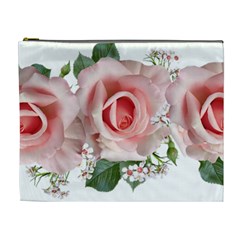 Roses Flowers Wax Flowers Cosmetic Bag (xl) by Pakrebo